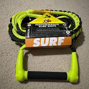 Proline 25’ Surf Ski Wakeboard Rope 3-Sections Suede Handle NEW Neon Green Black